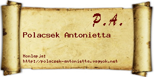 Polacsek Antonietta névjegykártya